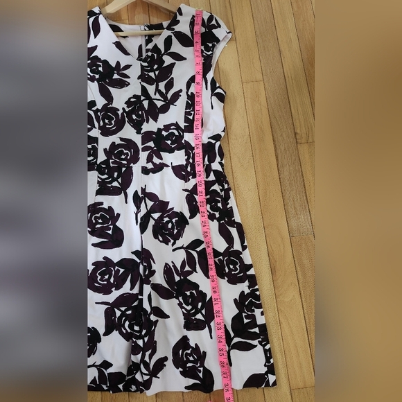 Lord & Taylor US M PinkPurple Elegant Dress With Pokets Feminine Coktail Chic - Picture 10 of 11